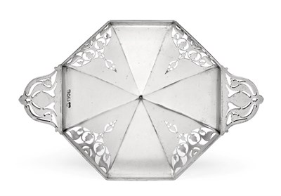 Lot 2383 - An Edward VII Silver Dish, by Ackroyd Rhodes, London, 1903, octagonal and on collet foot,...