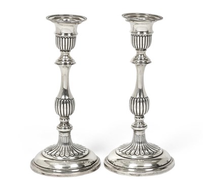 Lot 2388 - A Pair of George V Silver Candlesticks, by S. Blanckensee and Son Ltd., Birmingham, 1922, each...