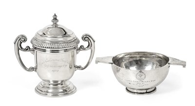 Lot 2396 - An Indian Colonial Silver Quaich and Cup and Cover, by Hamilton and Co., The First Dated 1922...