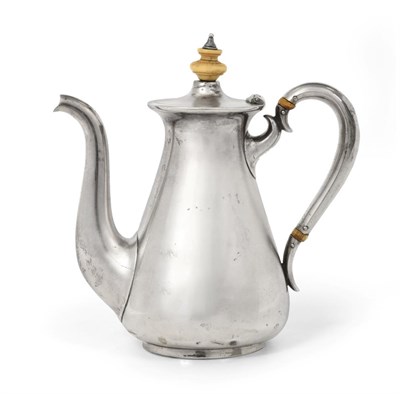 Lot 2398 - A Russian Silver Coffee-Pot, Maker's Mark J.H., Possibly for Johann Heinoin, St Petersburg,...