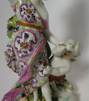 Lot 50 - A Pair of Derby Porcelain Figural Candelabra, circa 1765, modelled as Mars and Venus, he with...