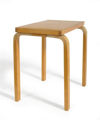 Lot 1737 - A Bent and Laminated Birch Table, Model No.88, by Alvar Aalto for Finmar, with L legs, with...