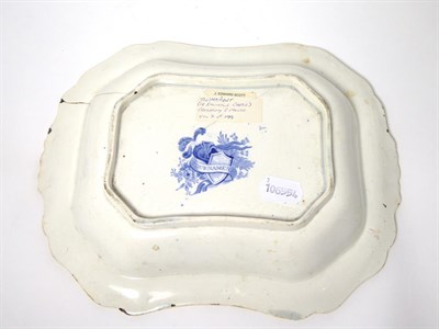 Lot 72 - An Enoch Wood & Sons Pearlware Plate, circa 1830, printed in underglaze with Fonthill Abbey,...