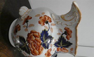 Lot 84 - A Staffordshire Stone China Toilet Jug, circa 1850, of fluted baluster form with leaf sheathed...