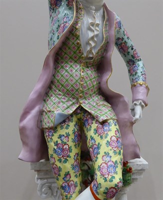 Lot 106 - A Pair of Meissen Style Porcelain Figures of a Lady and Gentleman, late 19th century, standing...