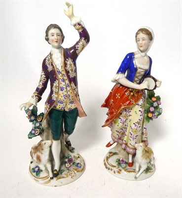 Lot 108 - A Pair of Samson of Paris Porcelain Figures, after Chelsea originals, as an 18th century boy...
