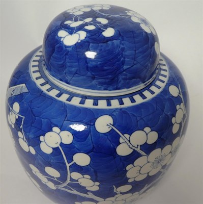 Lot 117 - A Chinese Porcelain Jar and Cover, Kangxi reign mark but not of the period, of ovoid form,...