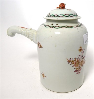 Lot 132 - A Chinese Porcelain Coffee Pot and Cover, Qianlong, after a European metalware original, of...