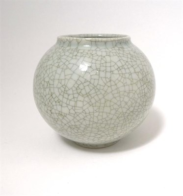 Lot 140 - A Chinese Guan-Type Water Pot, in Song style, of ovoid shape with everted rim and crackle...