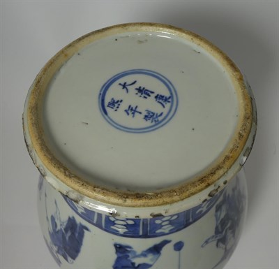 Lot 147 - A Chinese Porcelain Baluster Jar and Cover, Kangxi reign mark and possibly of the period,...