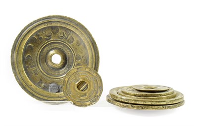 Lot 234 - Seven Various Graduated Bronze Weights, probably South East Asian, 19th century, each with...