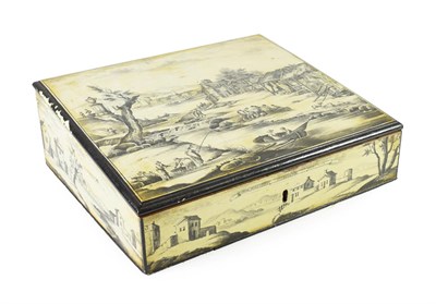 Lot 273 - A ''Bois de Spa'' Painted Writing Slope, in the manner of Antoine le Loup, dated 1777, of...