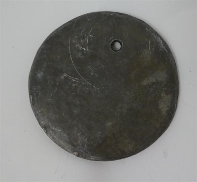 Lot 298 - Keith, a beggar's badge, of circular form, the broad border inscribed KEITH PAUPER'S BADGE,...