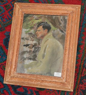 Lot 379 - Monica Rawlings (1903-1990) Welsh ''Fishing'' Oil on board, titled and inscribed to artists...
