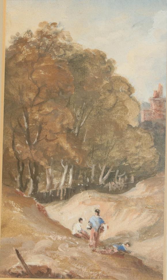 Lot 384 - Sir George Howland Beaumont (1753-1827) ''Blackheath'' showing Vanbrugh Castle  Mixed media,...