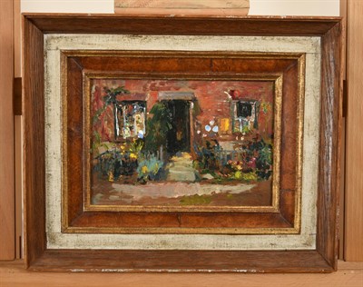 Lot 390 - Alexander Jamieson (1873-1937) Scottish The artist's studio Oil on panel, 14.5cm by 19.5cm...