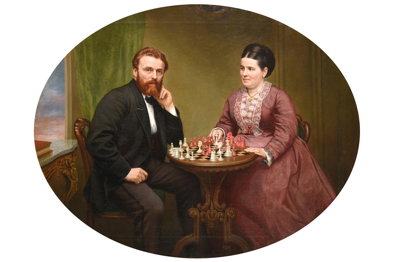 Lot 418 - Edmund Swift Jnr. (19th century)  Portrait of Joseph Carus White and his wife Maria Harriet...