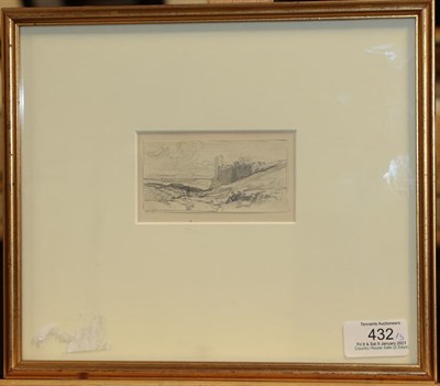 Lot 432 - William Leighton Leitch RI (1804-1883) Landscape with sunrise and windmill Watercolour,...