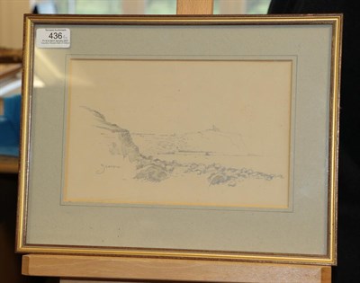 Lot 436 - Edward Duncan RWS (1803-1882) ''Near Gravesend''  Signed and inscribed, pencil, together with a...