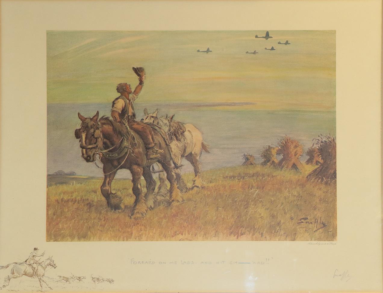 Lot 445 - Charles Johnson Payne ''Snaffles'' (1884-1967) ''Forrard on me lads and hit 'em 'ard'' Signed...