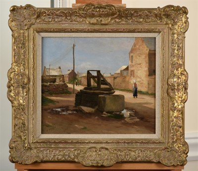 Lot 448 - Jean Eugène Julien Massé (1856-1950) French ''Le puits'' Signed, oil on canvas, 27.5cm by 32cm