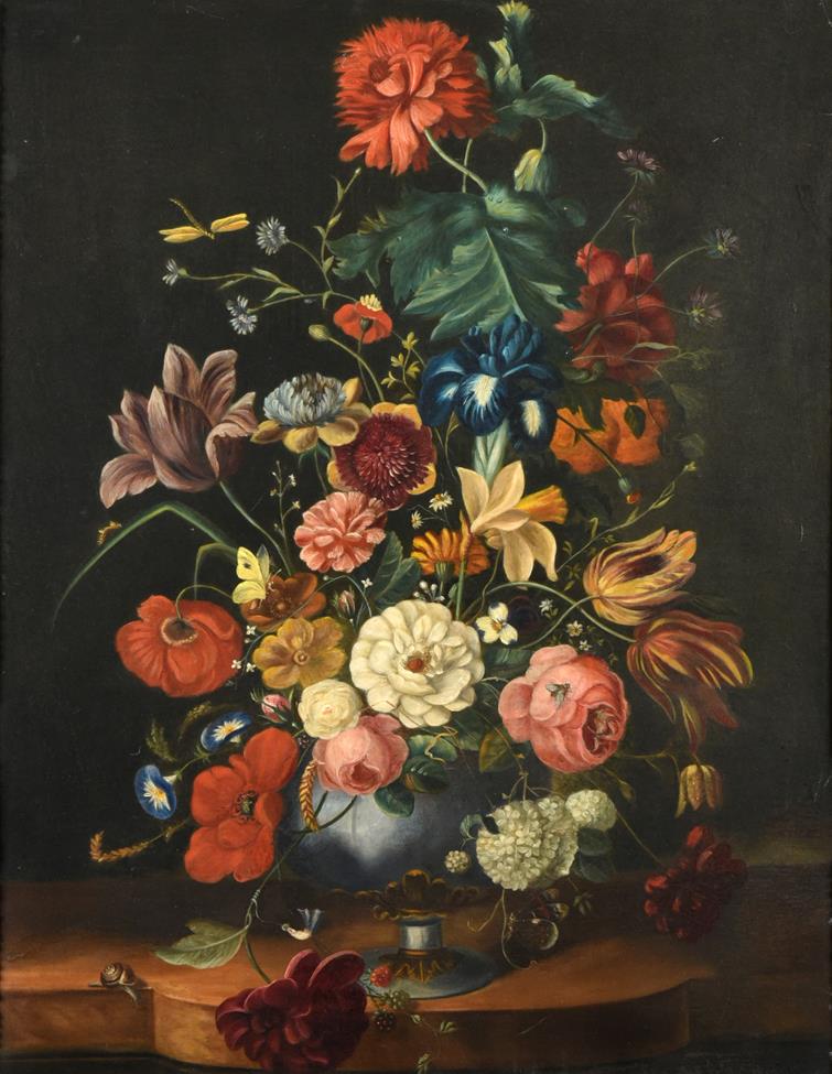 Lot 449 - Manner of Jean-Baptiste Monnoyer (1636-1699) French Still life of flowers including Iris,...