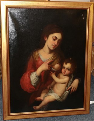 Lot 454 - Spanish School (20th century) Madonna and Child Oil on canvas, 96cm by 72cm