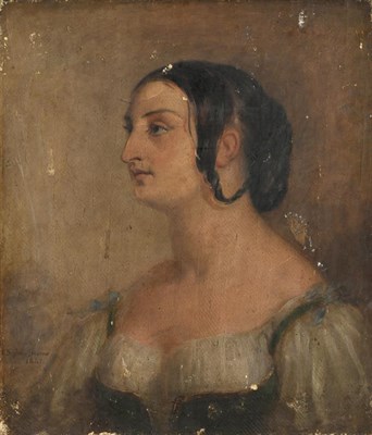 Lot 459 - John Syme RSA (1795-1861) Scottish Portrait of a young Roman lady Signed, inscribed 'Rome' and...