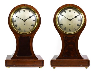 Lot 476 - A Rare and Unusual Pair of Mahogany Directors/Library Timepieces, signed Arnold & Lewis,...