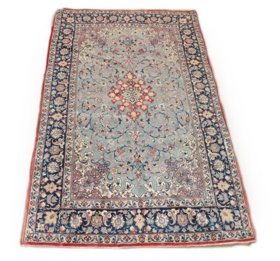 Lot 518 - Isfahan Rug Central Iran, 2nd half 20th century The sky blue field of scrolling vines and...