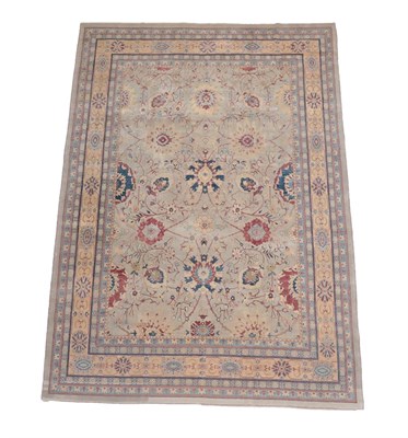 Lot 540 - ''Sultanabad Carpet'' Probably West Iran, modern The ice blue field of angular vines and large...