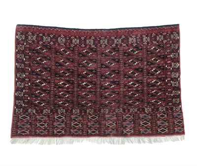 Lot 569 - Part Silk Tekke Chuval Emirate of Bukhara, circa 1890 The compartmentalised field of güls enclosed