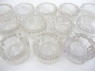 Lot 9 - A Set of Twelve Slice Cut Circular Salt Cellars, part of the Tenantry Service of the Duke of...