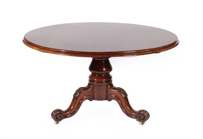 Lot 709 - A Victorian Circular Mahogany Breakfast Table, Circa 1870, the moulded top pivoting on a...