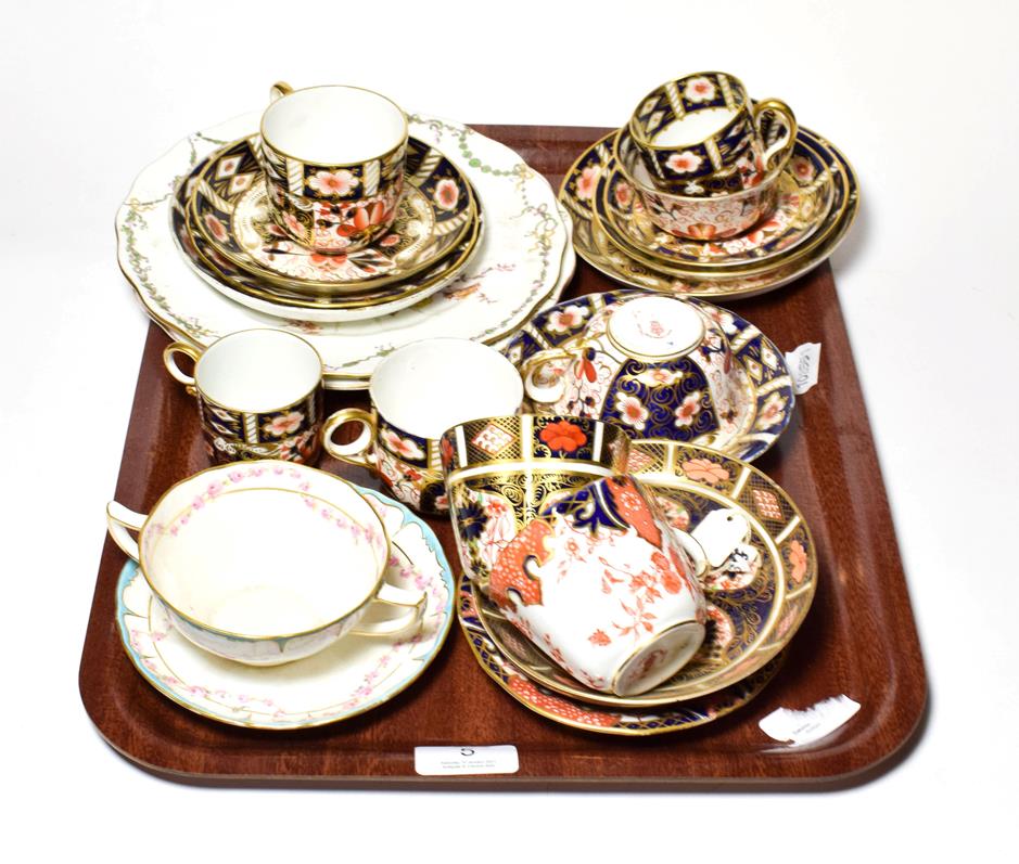 Lot 5 - A group of Royal Crown Derby Imari and other tea wares