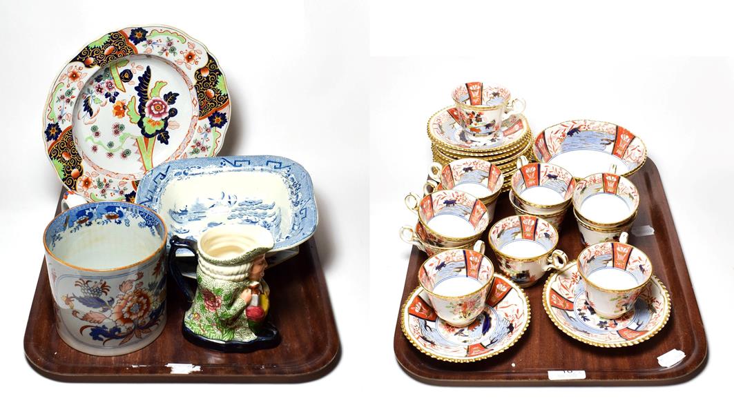 Lot 10 - A group of 19th century Spode tea wares and other 19th century ceramics including Spode mug,...