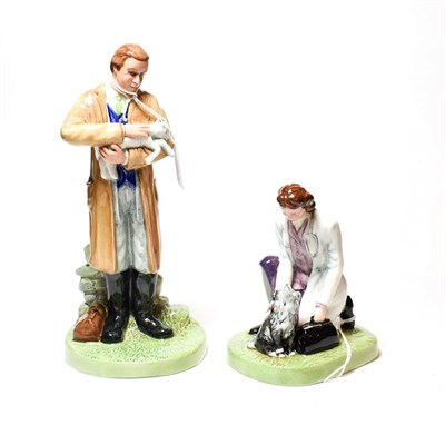 Lot 29 - Pair of Royal Doulton figures, Veterinary Town and Veterinary Country (2)