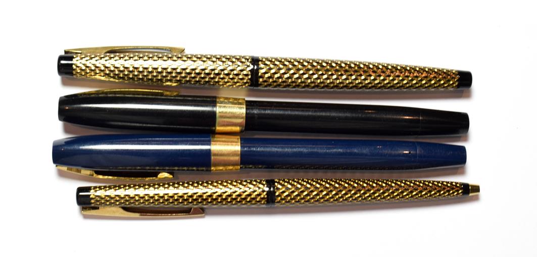 Lot 54 - Three Sheaffer fountain pens and a ballpoint pen
