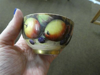 Lot 106 - A Royal Worcester fruit painted milk jug, signed T.Lockyer and a Royal Worcester fruit painted...