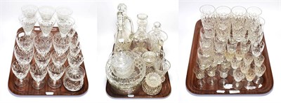 Lot 120 - A selection of glass including wine glasses, cordial glasses, other drinking glasses,...