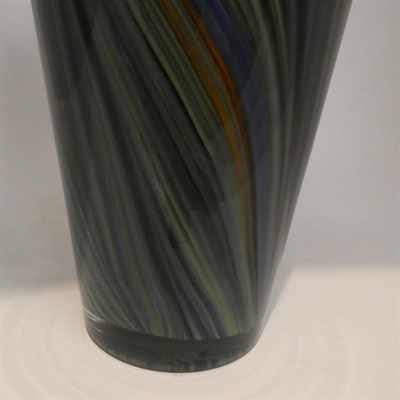 Lot 137 - Kosta glass vase, signed, along with an Italian cased vase (2)