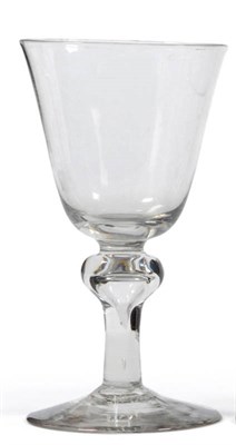 Lot 46 - A Goblet, circa 1700-20, the round funnel bowl upon a teared inverted baluster stem, 19.3cm high