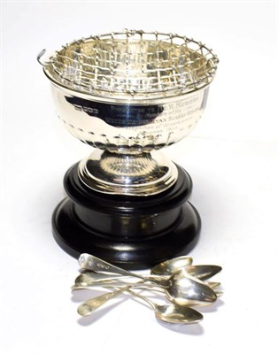 Lot 139 - A George V silver rose-bowl, by Walker and Hall, Sheffield, 1929, tapering and with fluted...