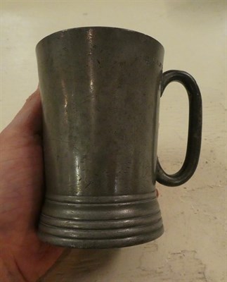 Lot 180 - Quantity of assorted mainly 19th century pewter comprising a flagon, plates, tankards, pepperettes