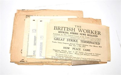 Lot 212 - A collection of General Strike Newspapers 1926