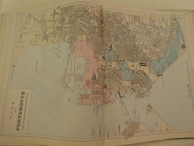 Lot 238 - George W. Bacon, New Large Scale Ordnance Atlas of the British Isles, no date, large quarto,...