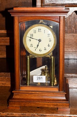 Lot 281 - A Gustav Becker mahogany cased mantel timepiece