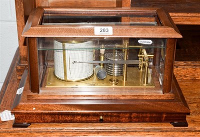 Lot 283 - A reproduction mahogany cased barograph, signed Russell, Norwich