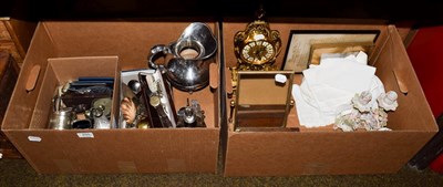 Lot 294 - A selection of silver plated ware, jug, flatware, silver collar glass bottle and stopper,...