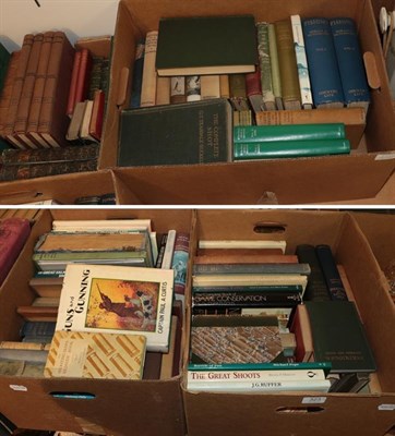 Lot 323 - A large collection of angling and shooting books (three boxes)